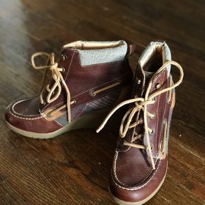 Sperry topsider wedge bootie
